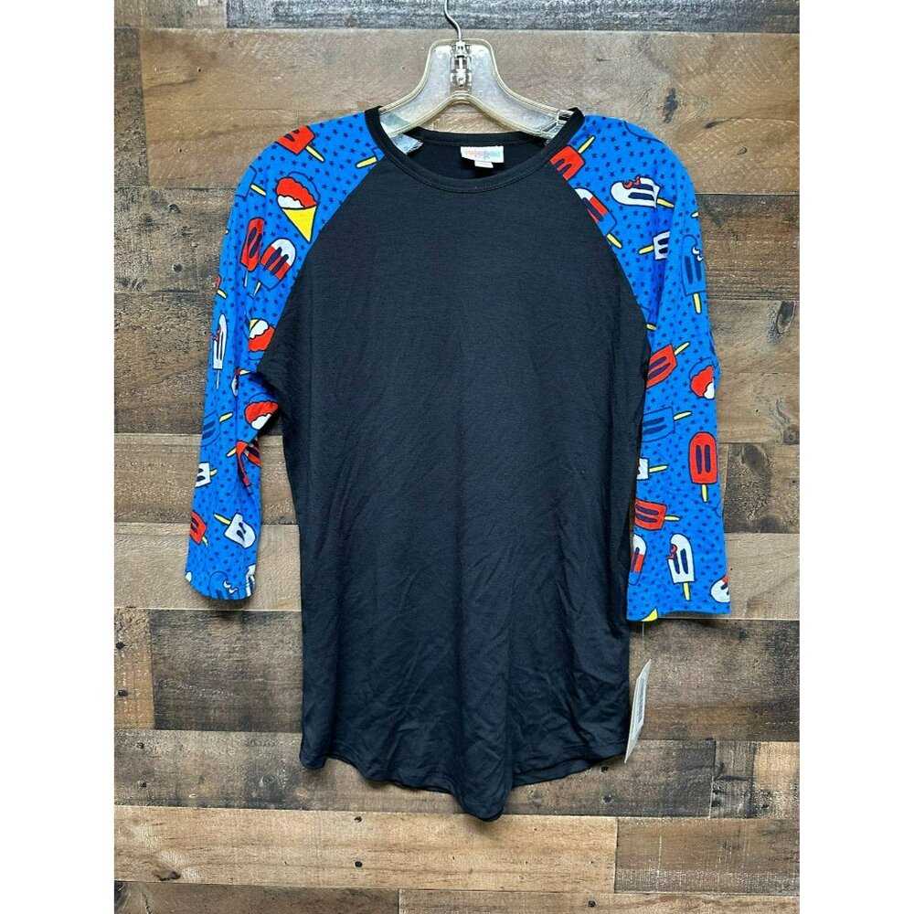 NWT Lula Roe Women's Randy 3/4 Sleeve‎ T-Shirt Size X-Small